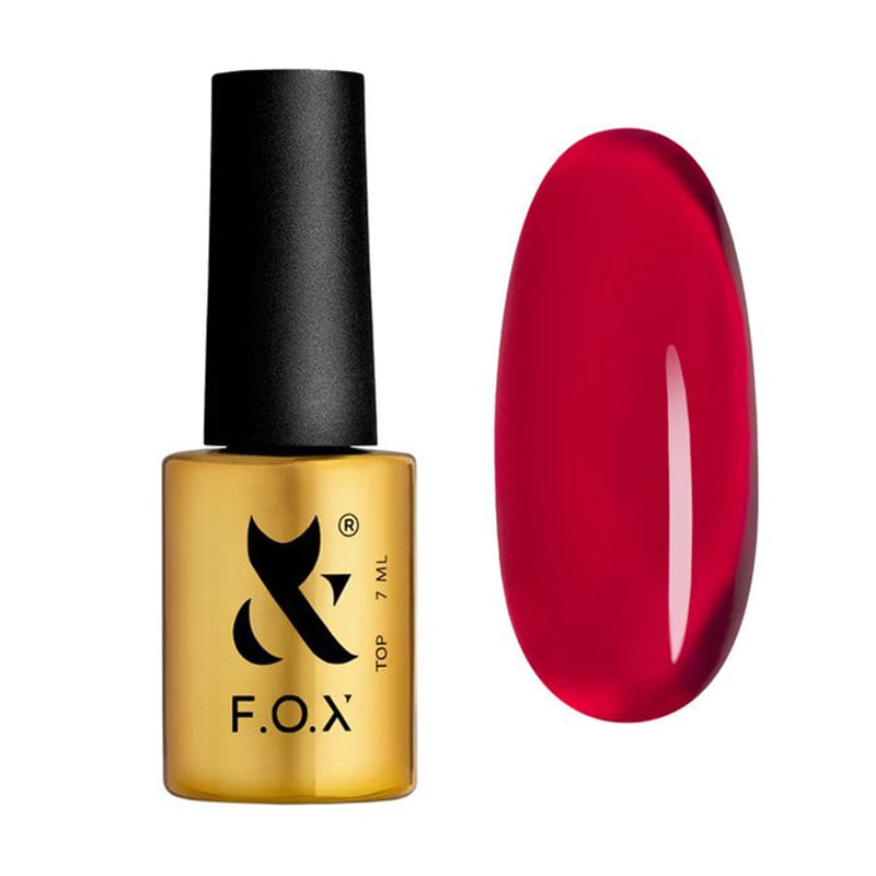 Вітражний топ для гель-лаку F.O.X Top Lipstick 001, 7 мл